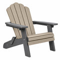 Sillón Adirondack 83 x 76 x 93 cm de plástico beige y gris para exterior