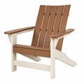 Silla Adirondack 78 x 82 x 96 cm de plástico marrón y blanco para exterior