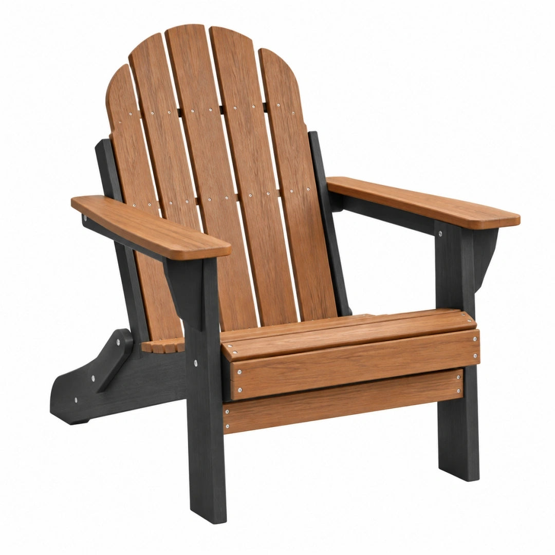 Sillón Adirondack 90 x 80 x 100 cm de madera marrón y negro para exterior